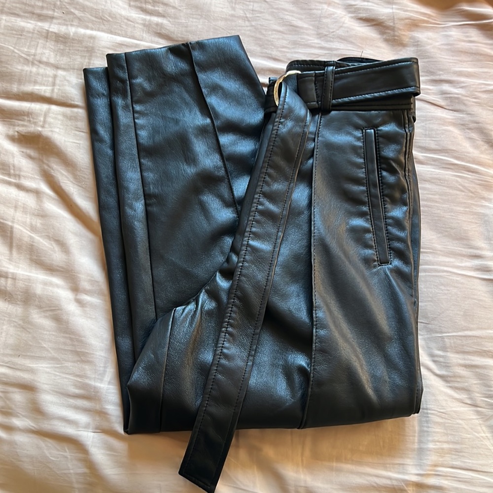 Babaton Vegan Leather Joggers